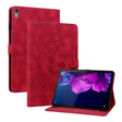 For Lenovo Tab P11 /Xiaoxin Pad Plus Lily Embossed Leather Tablet Case(Red) - Lenovo by PMC TechLife | Online Shopping South Africa | PMC TechLife | Buy Now Pay Later Mobicred