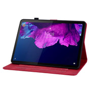 For Lenovo Tab P11 /Xiaoxin Pad Plus Lily Embossed Leather Tablet Case(Red)
