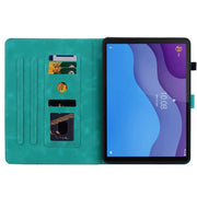 For Lenovo Tab M10 HD Gen2 Lily Embossed Leather Tablet Case(Green)