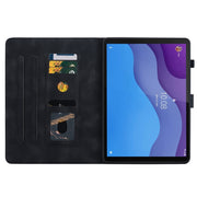 For Lenovo Tab M10 HD Gen2 Lily Embossed Leather Tablet Case(Black)