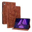 For Lenovo M10 Plus 10.3 Lily Embossed Leather Tablet Case(Brown) - Lenovo by PMC TechLife | Online Shopping South Africa | PMC TechLife | Buy Now Pay Later Mobicred