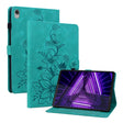 For Lenovo M10 Plus 10.3 Lily Embossed Leather Tablet Case(Green) - Lenovo by PMC TechLife | Online Shopping South Africa | PMC TechLife | Buy Now Pay Later Mobicred
