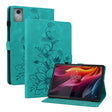 For Lenovo Tab K11 Plus Lily Embossed Leather Tablet Case(Green) - Lenovo by PMC TechLife | Online Shopping South Africa | PMC TechLife | Buy Now Pay Later Mobicred