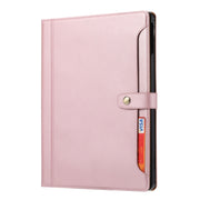 For iPad Pro 11 2024 Calf Texture Double Fold Clasp Horizontal Flip Leather Smart Tablet Case(Rose Gold)