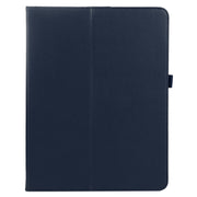 For iPad Air 11 2024 Litchi Texture Solid Color Leather Tablet Case(Dark Blue)