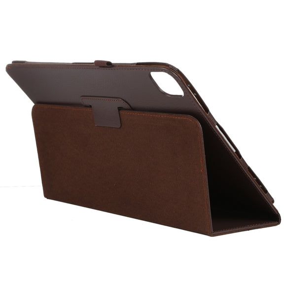 For iPad Air 11 2025 / 2024 Litchi Texture Solid Color Leather Tablet Case(Brown)