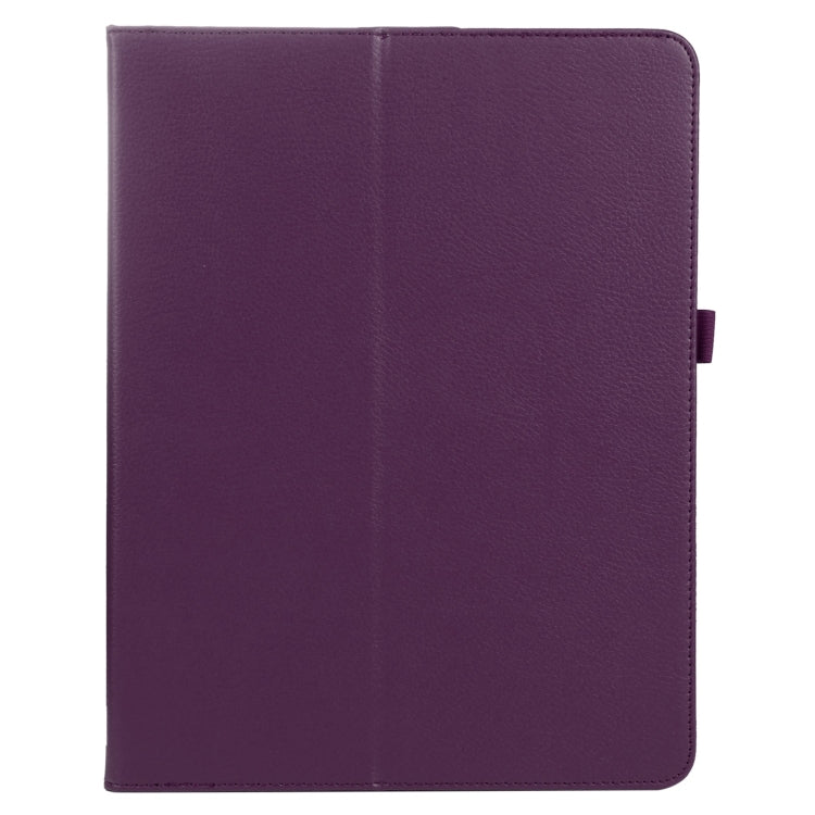For iPad Pro 11 2024 Litchi Texture Solid Color Leather Tablet Case(Purple)