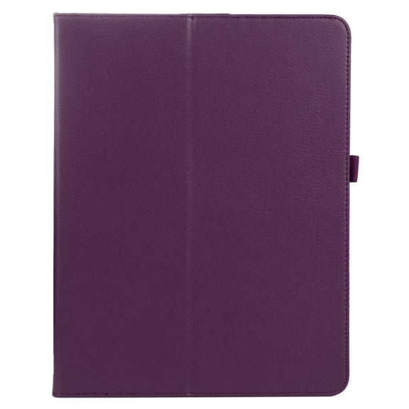 For iPad Pro 11 2024 Litchi Texture Solid Color Leather Tablet Case(Purple)