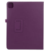 For iPad Pro 11 2024 Litchi Texture Solid Color Leather Tablet Case(Purple)