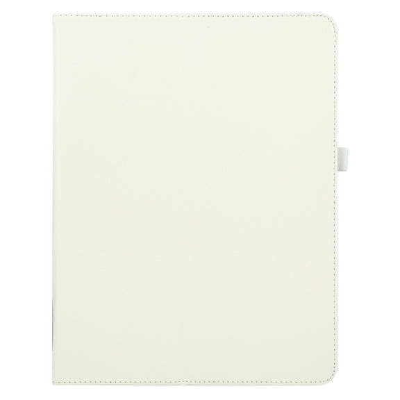 For iPad Pro 11 2024 Litchi Texture Solid Color Leather Tablet Case(White)