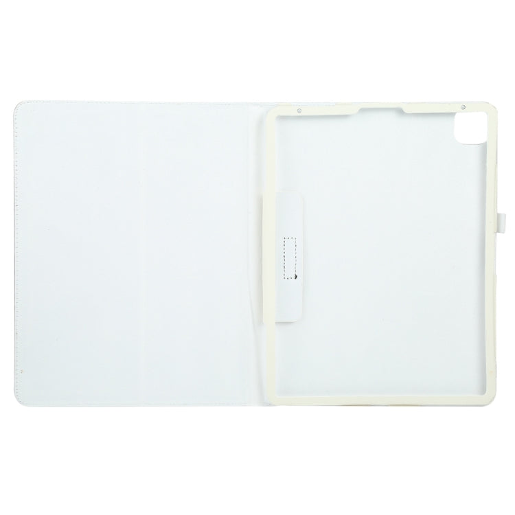 For iPad Pro 11 2024 Litchi Texture Solid Color Leather Tablet Case(White)