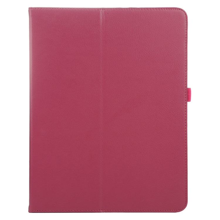 For iPad Pro 13 2024 Litchi Texture Solid Color Leather Tablet Case(Rose Red)