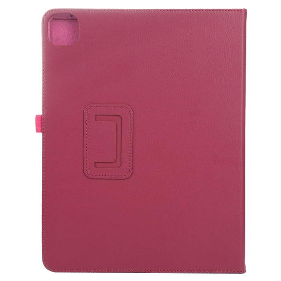 For iPad Pro 13 2024 Litchi Texture Solid Color Leather Tablet Case(Rose Red)