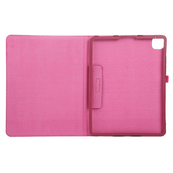 For iPad Pro 13 2024 Litchi Texture Solid Color Leather Tablet Case(Rose Red)