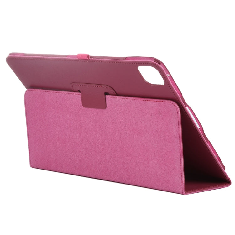 For iPad Pro 13 2024 Litchi Texture Solid Color Leather Tablet Case(Rose Red)