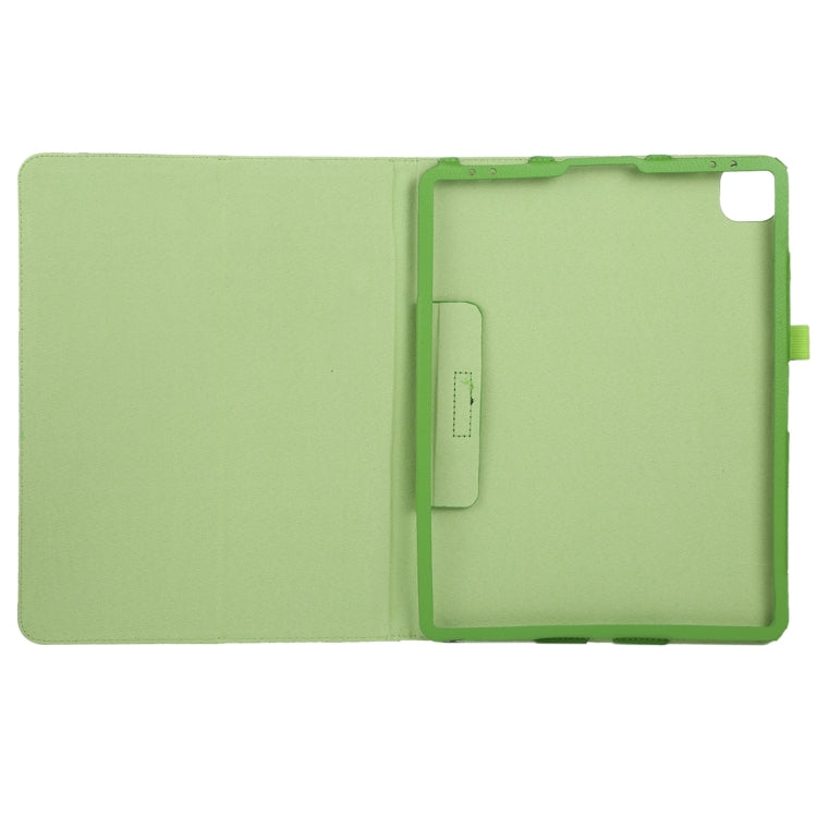 For iPad Pro 13 2024 Litchi Texture Solid Color Leather Tablet Case(Green)