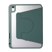 For iPad Pro 11 2024 2 in 1 Acrylic Split Rotating Leather Tablet Case(Pine Needle Green)