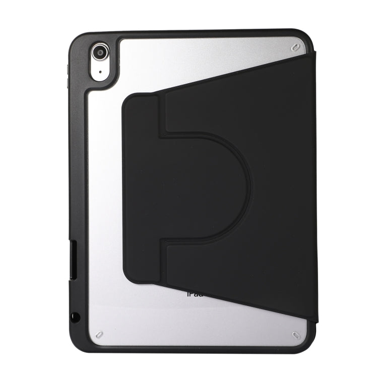 For iPad Pro 11 2024 2 in 1 Acrylic Split Rotating Leather Tablet Case(Black)