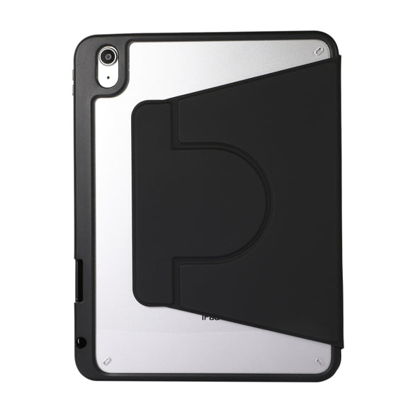 For iPad Pro 11 2024 2 in 1 Acrylic Split Rotating Leather Tablet Case(Black)