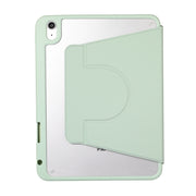 For iPad Pro 13 2024 2 in 1 Acrylic Split Rotating Leather Tablet Case(Matcha Green)