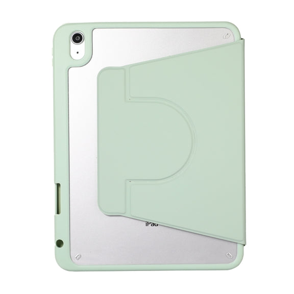 For iPad Pro 13 2024 2 in 1 Acrylic Split Rotating Leather Tablet Case(Matcha Green)