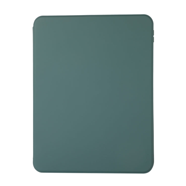 For iPad Pro 13 2024 2 in 1 Acrylic Split Rotating Leather Tablet Case(Pine Needle Green)
