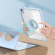 For iPad Pro 11 2024 2 in 1 Acrylic Split Rotating Leather Tablet Case(Lavender)