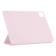 For iPad Pro 13 2024 Double-sided Clip Non-buckle Magnetic PU Smart Tablet Case(Pink)