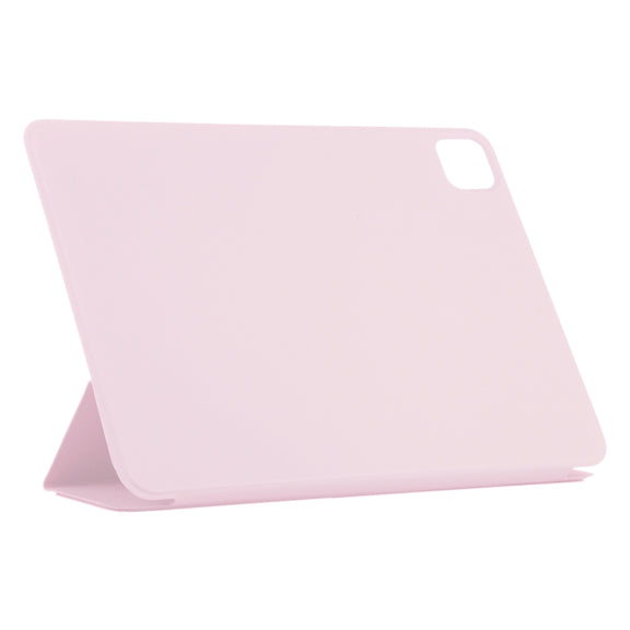 For iPad Pro 13 2024 Double-sided Clip Non-buckle Magnetic PU Smart Tablet Case(Pink)