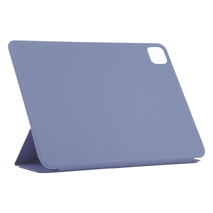 For iPad Pro 13 2024 Double-sided Clip Non-buckle Magnetic PU Smart Tablet Case(Purple)