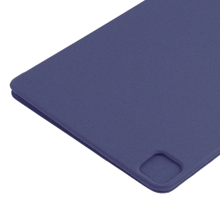 For iPad Pro 13 2024 Double-sided Clip Non-buckle Magnetic PU Smart Tablet Case(Dark Blue)