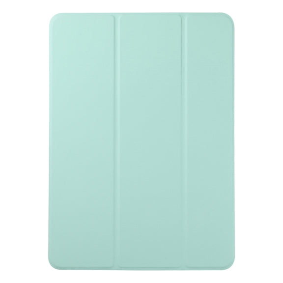 For iPad Pro 11 2024 Double-sided Clip Non-buckle Magnetic PU Smart Tablet Case(Light Green)