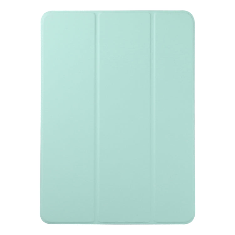 For iPad Pro 11 2024 Double-sided Clip Non-buckle Magnetic PU Smart Tablet Case(Light Green)