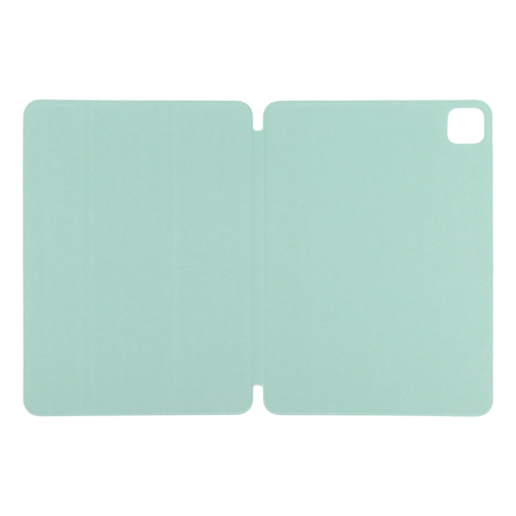 For iPad Pro 11 2024 Double-sided Clip Non-buckle Magnetic PU Smart Tablet Case(Light Green)