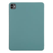 For iPad Pro 11 2024 Double-sided Clip Non-buckle Magnetic PU Smart Tablet Case(Green)