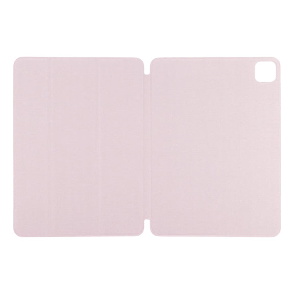For iPad Pro 11 2024 Double-sided Clip Non-buckle Magnetic PU Smart Tablet Case(Pink)