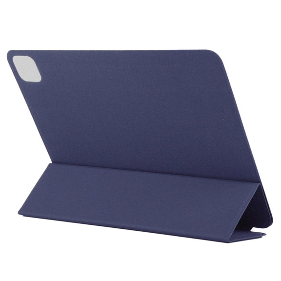 For iPad Pro 11 2024 Double-sided Clip Non-buckle Magnetic PU Smart Tablet Case(Dark Blue)