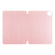 For iPad Pro 11 2024 Double-sided Clip Non-buckle Magnetic PU Smart Tablet Case(Rose Gold)