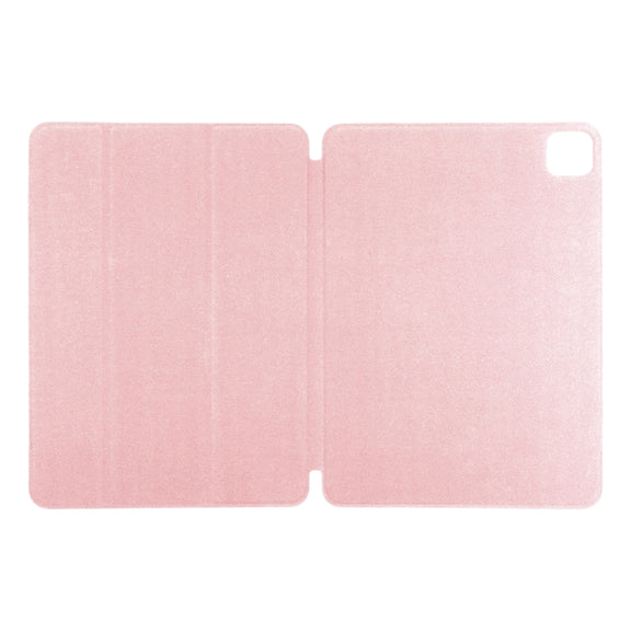For iPad Pro 11 2024 Double-sided Clip Non-buckle Magnetic PU Smart Tablet Case(Rose Gold)