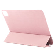 For iPad Pro 11 2024 Double-sided Clip Non-buckle Magnetic PU Smart Tablet Case(Rose Gold)