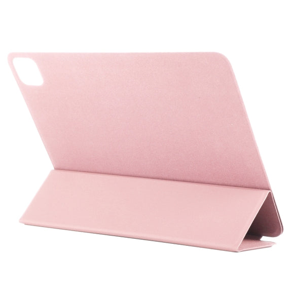 For iPad Pro 11 2024 Double-sided Clip Non-buckle Magnetic PU Smart Tablet Case(Rose Gold)