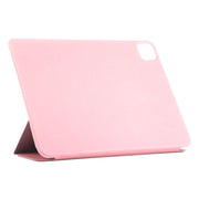 For iPad Pro 11 2024 Double-sided Clip Non-buckle Magnetic PU Smart Tablet Case(Rose Gold)
