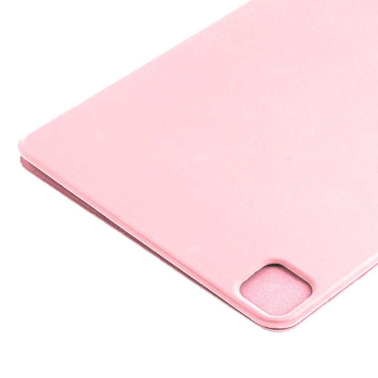 For iPad Pro 11 2024 Double-sided Clip Non-buckle Magnetic PU Smart Tablet Case(Rose Gold)