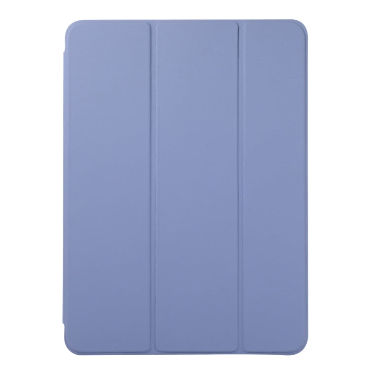 For iPad Air 11 2024 Double-sided Clip Non-buckle Magnetic PU Smart Tablet Case(Purple)
