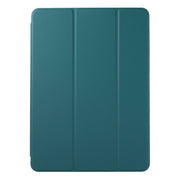 For iPad Air 11 2025 / 2024 Double-sided Clip Non-buckle Magnetic PU Smart Tablet Case(Dark Green)