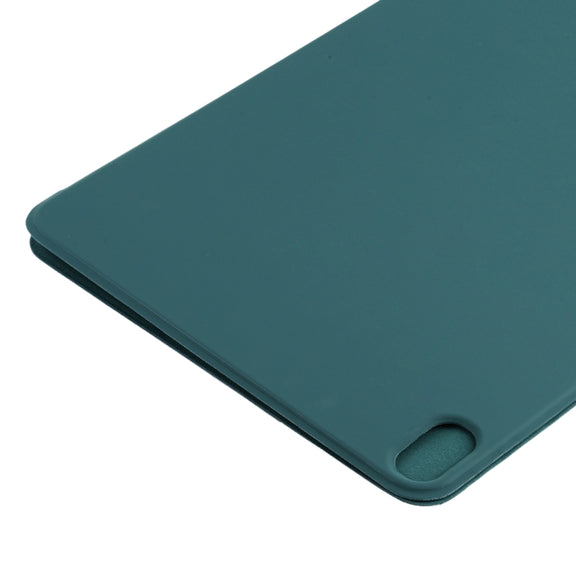 For iPad Air 11 2025 / 2024 Double-sided Clip Non-buckle Magnetic PU Smart Tablet Case(Dark Green)