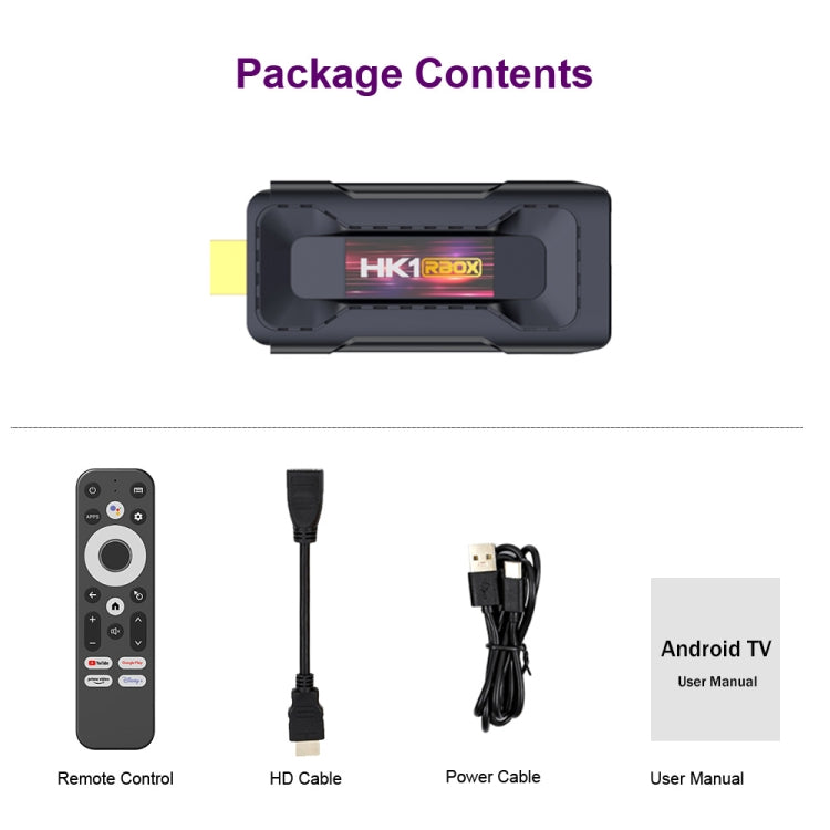 HK1 RBOX D8 RK3528 Android 13.0 Quad Core 8K HD Wifi6 Bluetooth TV Stick, RAM:2GB+16GB(US Plug)