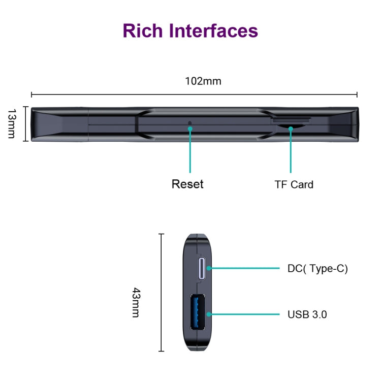 HK1 RBOX D8 RK3528 Android 13.0 Quad Core 8K HD Wifi6 Bluetooth TV Stick, RAM:2GB+16GB(US Plug)