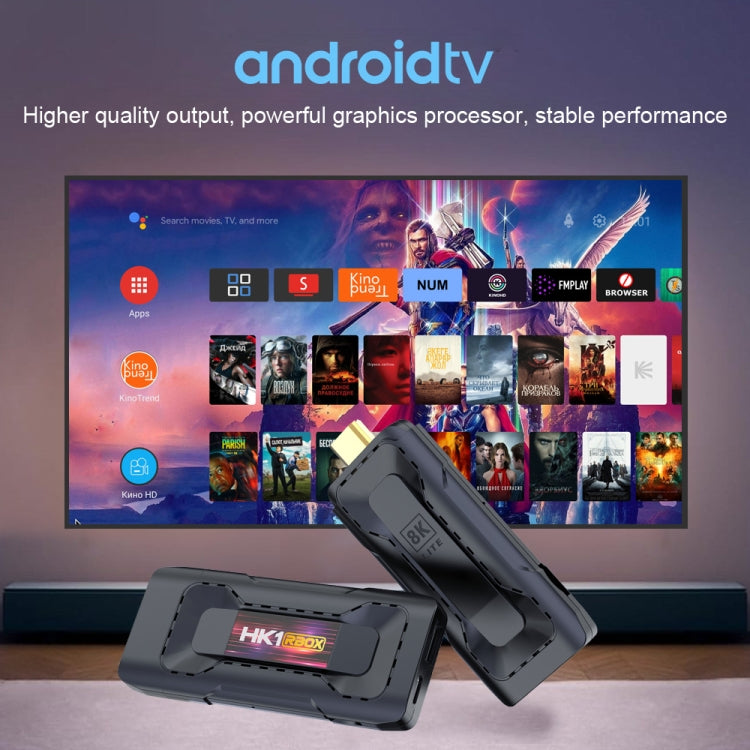 HK1 RBOX D8 RK3528 Android 13.0 Quad Core 8K HD Wifi6 Bluetooth TV Stick, RAM:2GB+16GB(US Plug)