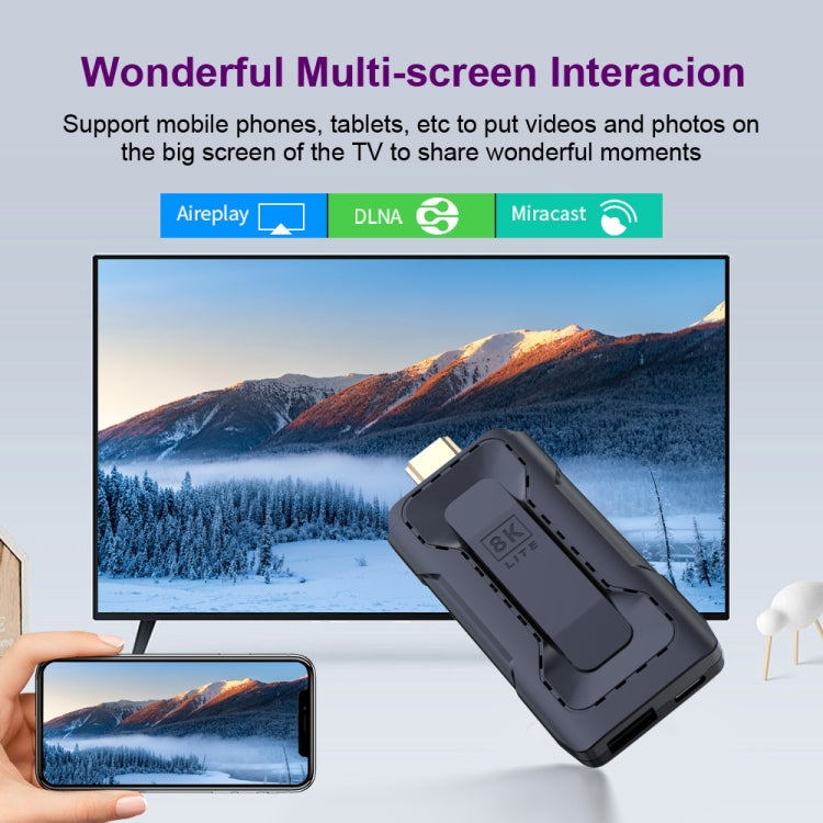 HK1 RBOX D8 RK3528 Android 13.0 Quad Core 8K HD Wifi6 Bluetooth TV Stick, RAM:2GB+16GB(US Plug)